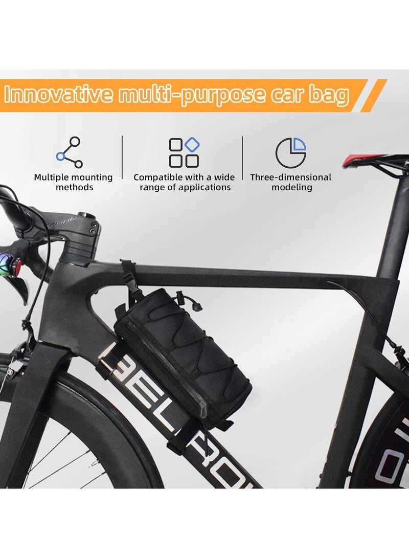 CMGTYYD Cycling Handlebar Bag – Waterproof Bike Bag with 2.5L Capacity, Durable Nylon, Easy Hook-and-Loop Installation, Detachable Design – Perfect for Commuting, Hiking, and Outdoor Cycling  - Image 5