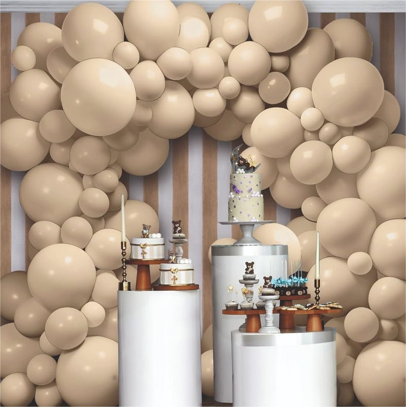 YOURS DECOR Balloon Decoration Kit - 52 Pcs | Beige Balloons Set Party Supplies Perfect for Kids, Adults for Birthdays, Anniversaries & Events, Vibrant Party Decor Items for Celebrations (Beige) - Image 3