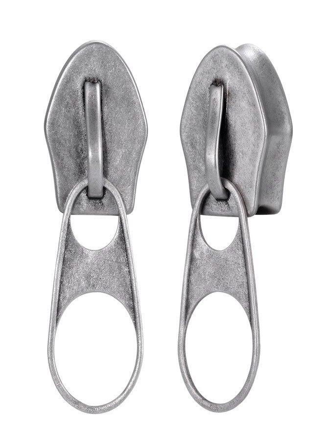 ERKUOO 2PCS Zipper Ear Gauges Fashion Ear Tunnels Plugs Flesh Stretchers Piercing Earrings Expander Earrings Body Jewelry 00g(10mm) - Image 1