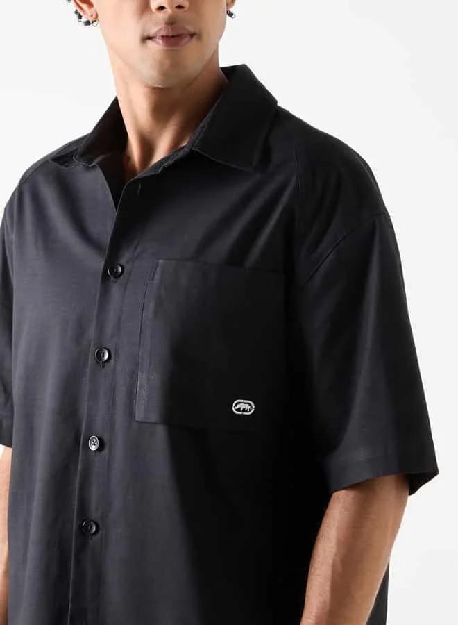 Ecko Unltd. Ecko Relaxed Fit Shirt with Pocket and Short Sleeves
