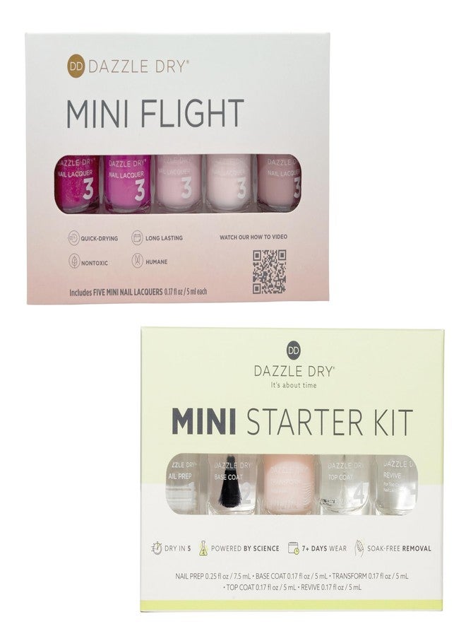 Dazzle Dry Starter Mini Kit + Best of Pinks Mini Flight - Image 1