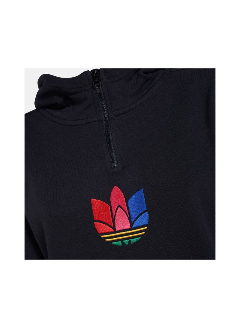 Adidas 3d Trefoil Graphic Hoodie Size L Black