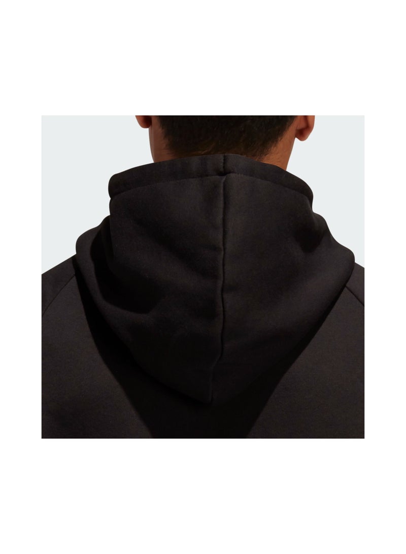 Adidas 3d Trefoil Graphic Hoodie Size L Black