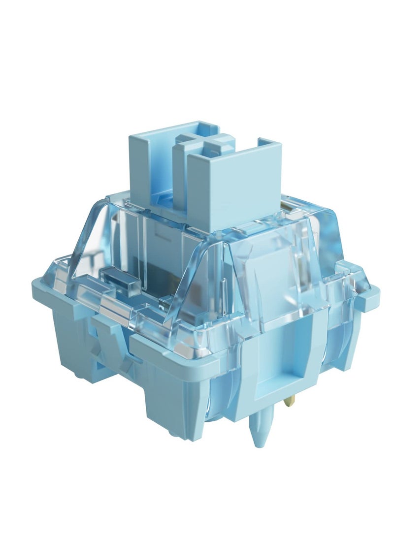 V3 Cream Blue Pro Mechanical Keyboard Switches - 45pcs, 5-Pin 45gf Tactile Switches with Dustproof Stem, Perfect for Gaming Keyboards and Enhanced Typing Experience. - Image 1