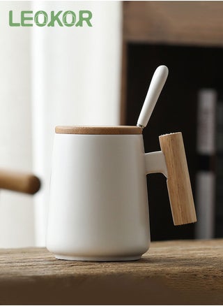 Ceramic Coffee Mugs with Lid 14 oz Vintage Matte Coffee Mugs Set with Lid and Spoon White - pzsku/ZD8A79CE6ECFDFE97FB7AZ/45/_/1701329801/50156115-f11a-4d60-9500-85e030de93d3