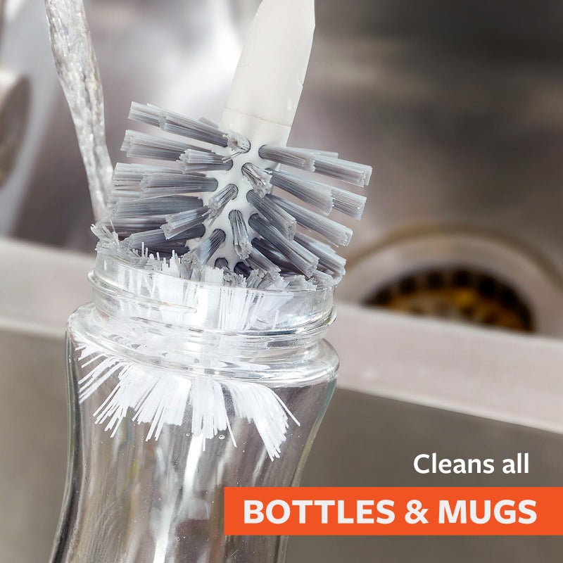Full Circle Clean Reach Bottle Brush Refill â€“ Replaceable Heads for Deep Cleaning Water Bottles, Baby Bottles, and Tumblers, 2pk - Image 2