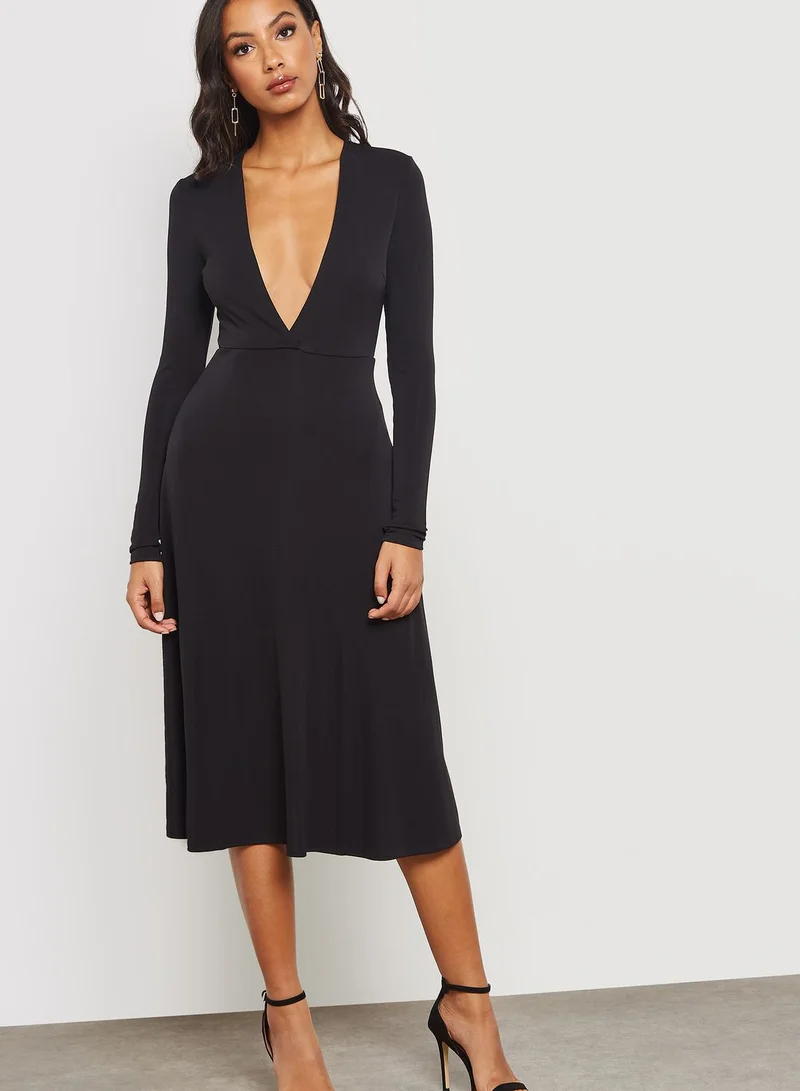 FOREVER 21 Plunging Midi Dress
