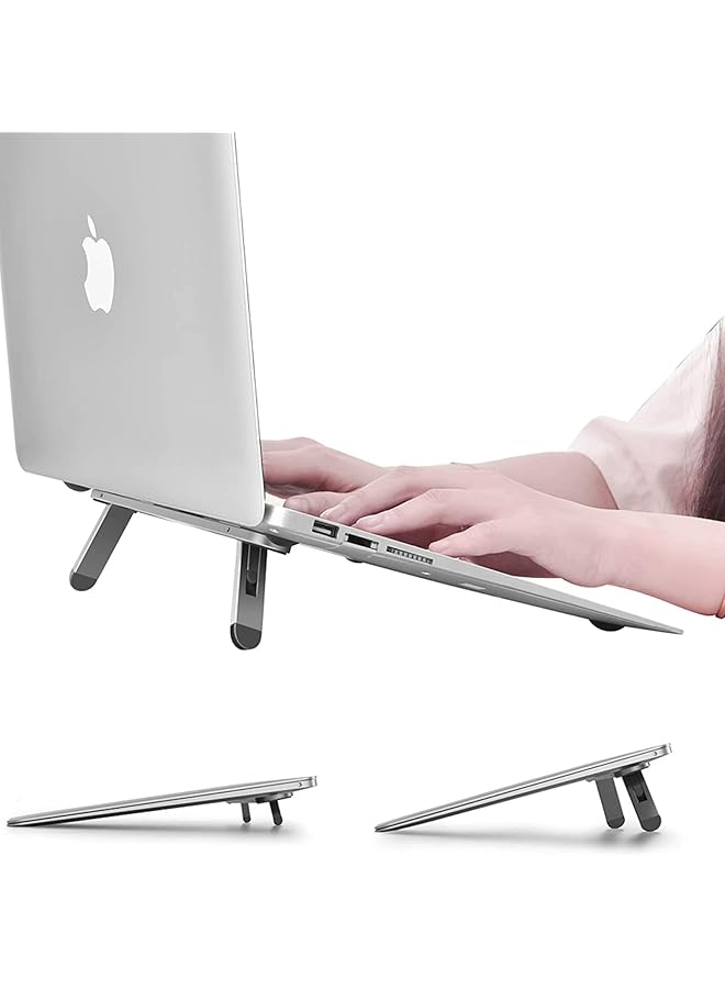 erorex Nediea Laptop Stand For Desk Laptop Cooling Stand Keyboard Riser Ergonomic Laptops Elevator For Desk Laptop Riser Compatible With Macbook Air Pro Dell Hp Lenovo More 10 15.6” Laptops - Image 1