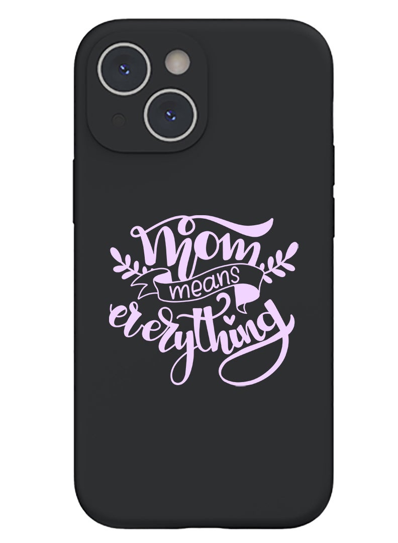 Theodor Protective Slim Fit Case Liquid Silicone Cover with Full Body Protection Anti-Scratch Shockproof Case For iPhone 13 Black  - Nirvana - Image 1