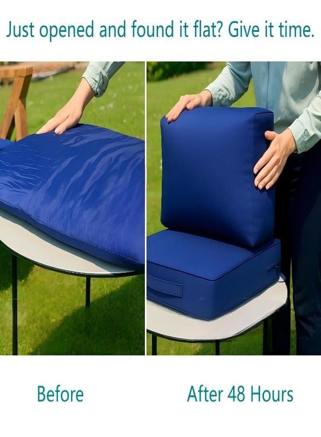 Codi Outdoor Chair Cushions 24x24 Inch, Deep Seat Replacement Cushion for Outside Couch, Sofa, Chairs, Waterproof for Patio Furniture, Navy - Image 3