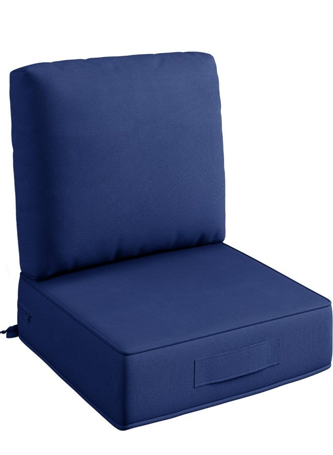 Codi Outdoor Chair Cushions 24x24 Inch, Deep Seat Replacement Cushion for Outside Couch, Sofa, Chairs, Waterproof for Patio Furniture, Navy - Image 1