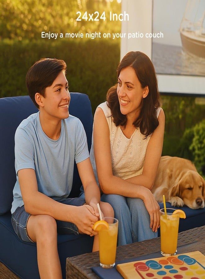 Codi Outdoor Chair Cushions 24x24 Inch, Deep Seat Replacement Cushion for Outside Couch, Sofa, Chairs, Waterproof for Patio Furniture, Navy - Image 2