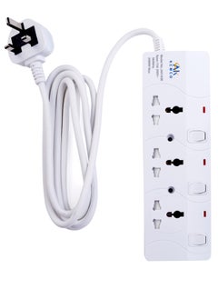AK KEMCO 3 Way 3 Meter Extension Cord Power Cord Power Strip with Switch AK143 and 3 Meter Cord  - Image 1