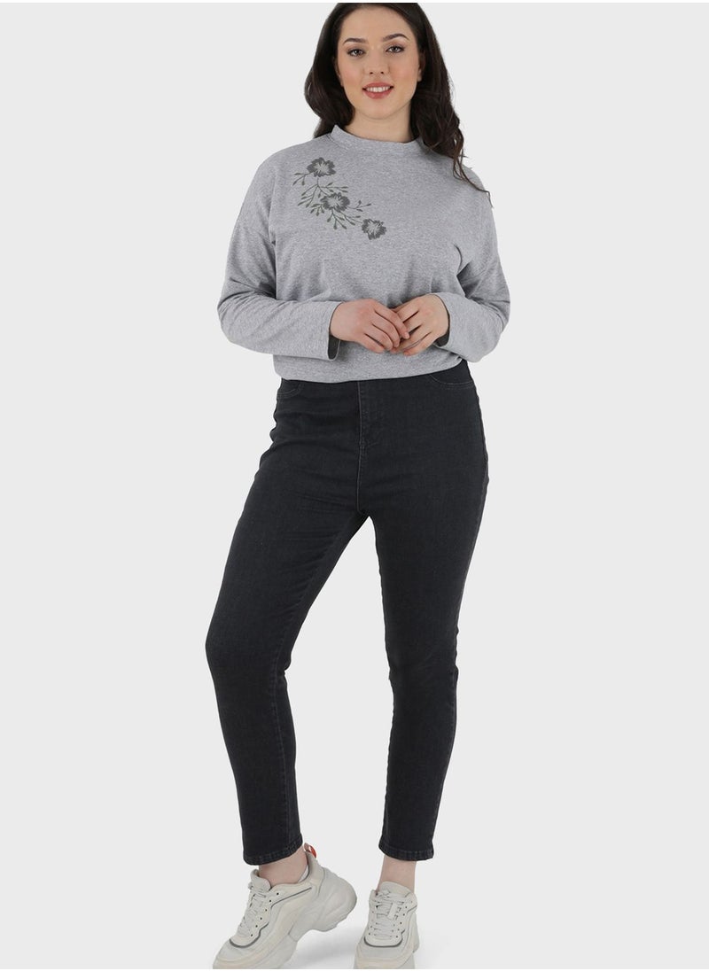 Alia by modanisa - High Waist Jeans - Image 1