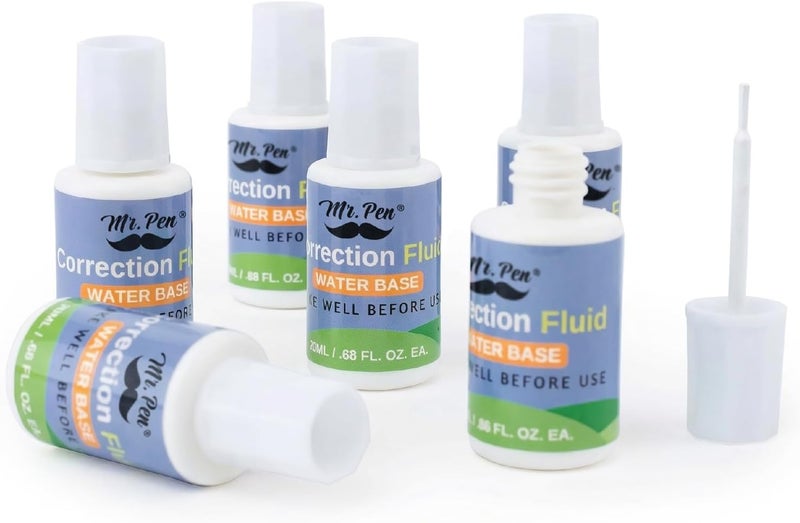 Mr. Pen - Correction Fluid, Pack of 6, Liquid Paper Correction Fluid - Image 1