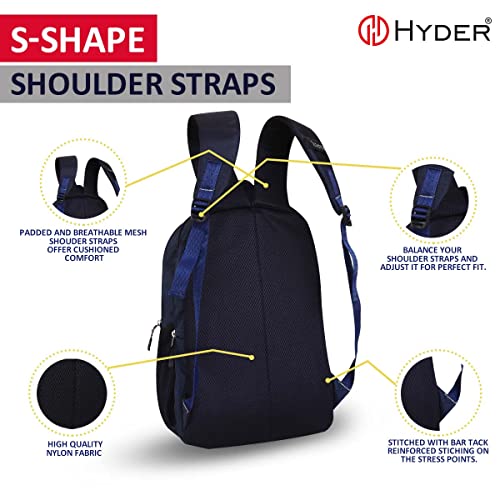 HYDER 35L Gamepad Printed Latest And Trendy Stylish Waterproof College/Casual/School Bag/Backpack For Kids, Boys, Girls, Men And Women | Best Bags For Everyday Use (Navy Blue) - Image 4
