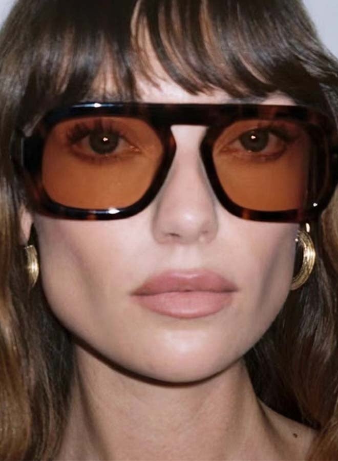 Flat-Frame Retro Square Sunglasses, 70s Retro Square Aviator Sunglasses, Unisex, Stylish And Versatile - Image 2