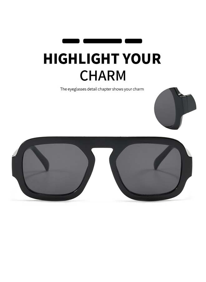 Flat-Frame Retro Square Sunglasses, 70s Retro Square Aviator Sunglasses, Unisex, Stylish And Versatile - Image 4