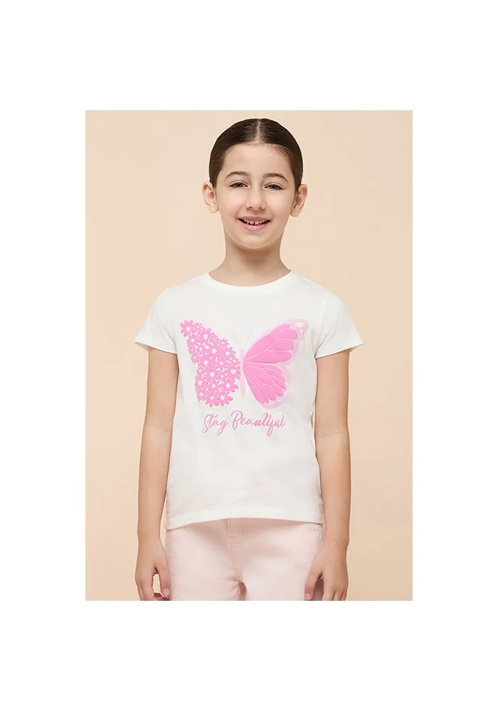 R&b Printed T-Shirt with Crew neck and Short Sleeves