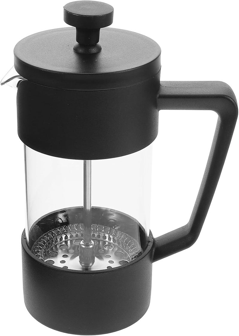 VICASKY Manual Coffee Brewer 350ml Black Portable Cold Brew and Hot Coffee Pot with Filter for Kitchen and Camping Espresso Accessories - Image 1