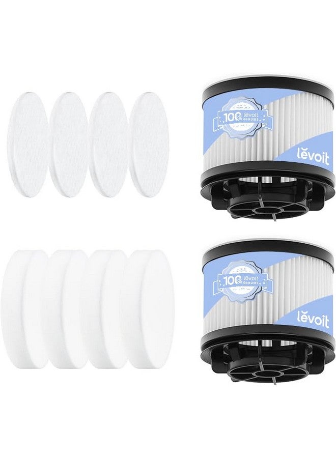 LEVOIT LVAC-200 Vacuum Cleaner Replacement Filter, 4 Pre-Motor Filters 2 Post-Motor Filters, White - Image 1