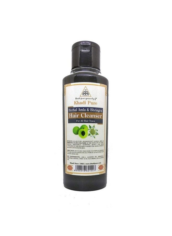 Khadi Pure - Herbal Amla & Bringraj Shampoo/Hair Cleanser By 210 Ml - Image 1