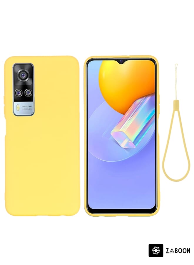 Zaboon Protective Case For vivo Y51 2020 / Y51a / Y51s / Y31 Pure Color Liquid Silicone Shockproof Full Coverage Case - Image 3