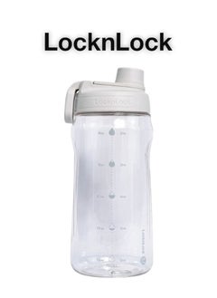 LOCK & LOCK LocknLock Active 1.5L White Water Bottle - Durable, Easy Grip, Leak-Proof with Hidden Finger Loop  - Image 1
