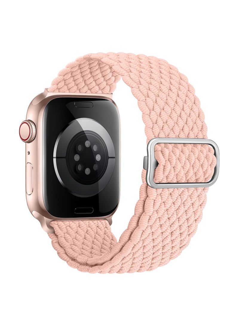 أوليسون 2 قطعة من حلقات سولو المرنة متوافقة مع سوار ساعة أبل 42 مم 41 مم 40 مم 38 مم للنساء والرجال، سوار معصم مضفر من النايلون الرياضي القابل للتهوية لسلسلة iWatch 10 9 8 7 6 SE 5 4 3 Ultra 2 1 - Image 3