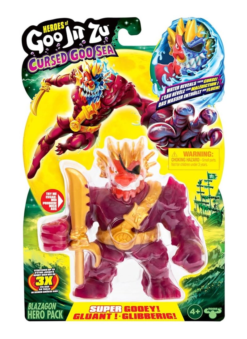 GOO JIT ZU Heroes of Goo Jit Zu Goo Sea | Super Gooey, Goo Filled Toy Blazagon Action Figure  - Image 3