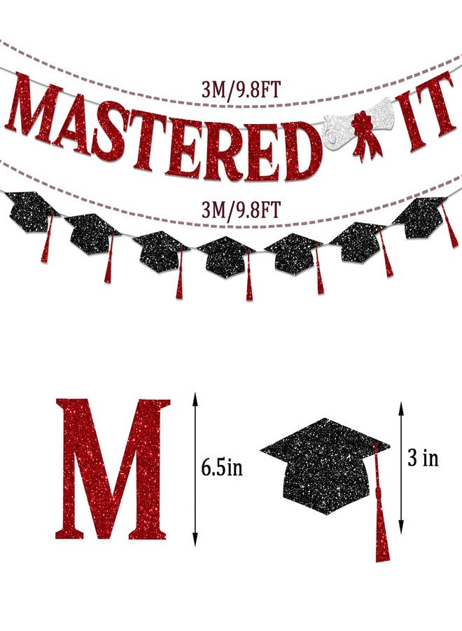 لافتة تهنئة لامعة من FHGG، زينة تخرج لامعة باللون الأحمر لدفعة 2026، جاهزة للتعليق، زينة حفلة تخرج مع شرابة، لا تحتاج إلى تركيب يدوي. - Image 3