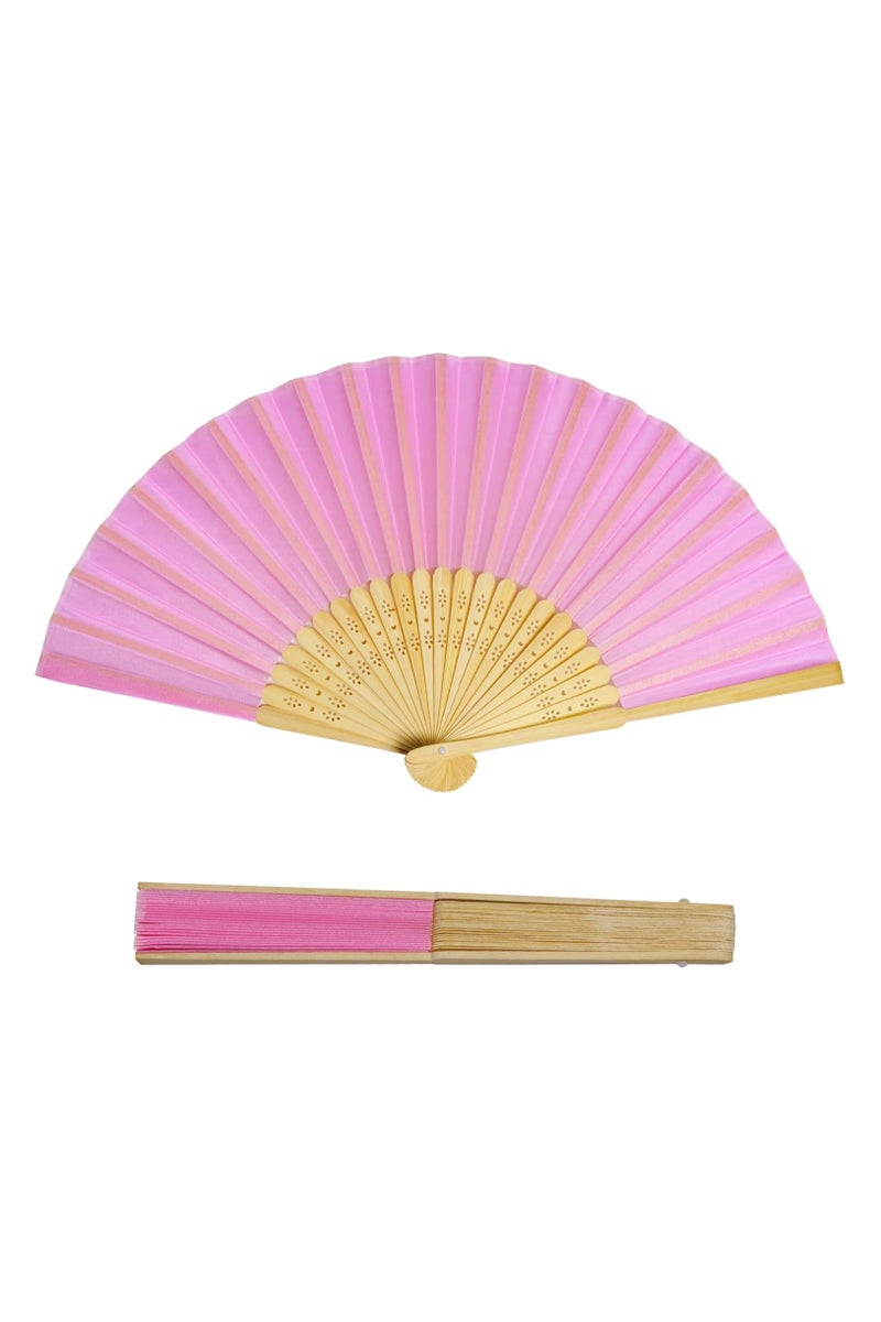 Hand Fan, Portable Folding Paper Fan, Premium Bamboo Ribs for Women and Girls for Summer Parties, Birthdays, Weddings.  - Image 1