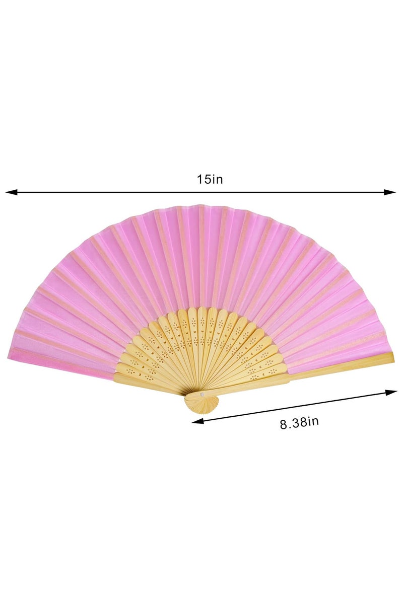 Hand Fan, Portable Folding Paper Fan, Premium Bamboo Ribs for Women and Girls for Summer Parties, Birthdays, Weddings.  - Image 2