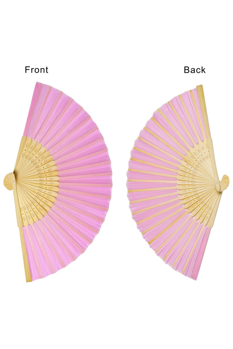 Hand Fan, Portable Folding Paper Fan, Premium Bamboo Ribs for Women and Girls for Summer Parties, Birthdays, Weddings.  - Image 3