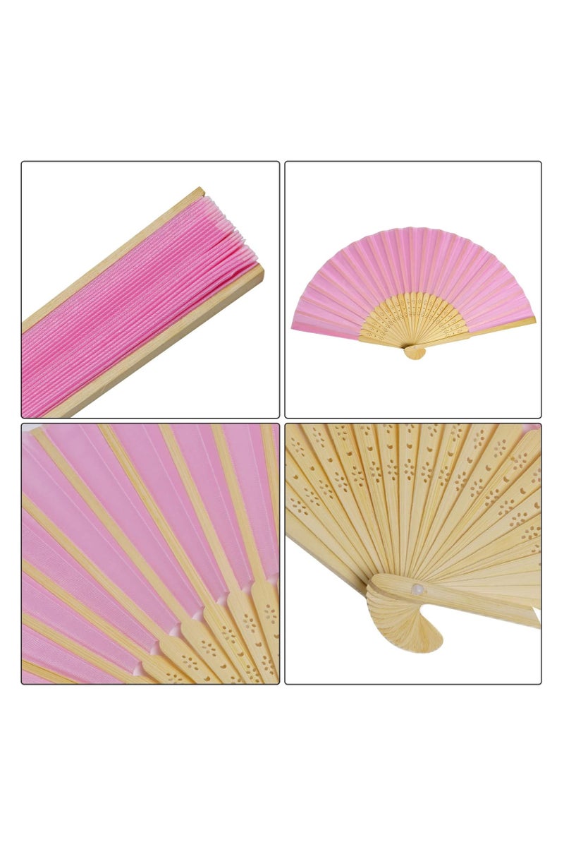 Hand Fan, Portable Folding Paper Fan, Premium Bamboo Ribs for Women and Girls for Summer Parties, Birthdays, Weddings.  - Image 4