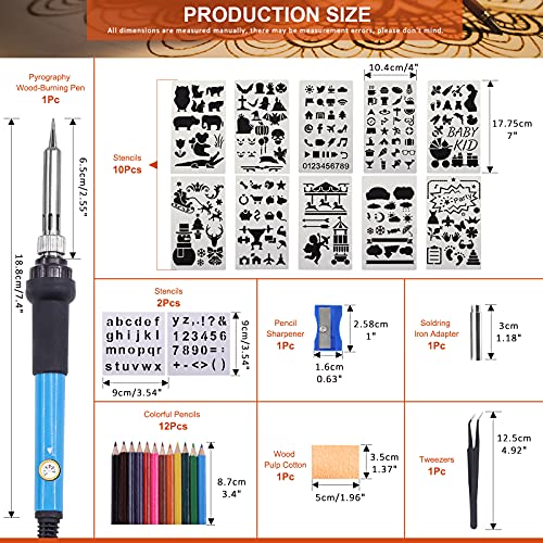 Tanstic 106Pcs Wood Burning Kit with Adjustable Temperature, Pyrography Wood Burning Pen Professional Wood Burning Tool for Carving/Soldering - Image 2