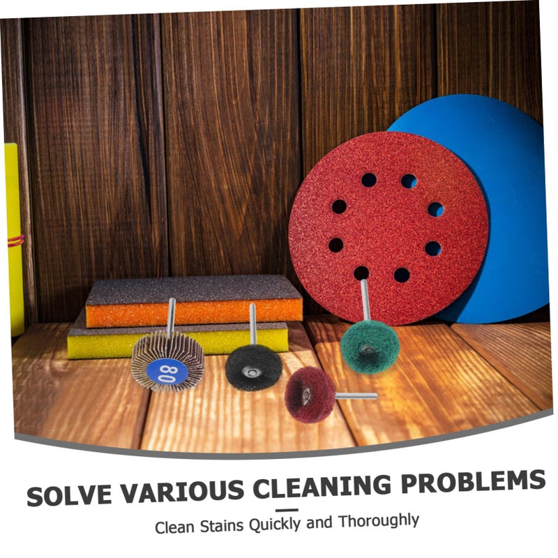 50Pcs Double Sided Scouring Pad Flap Wheel Sandpaper Grinding Heads for Drill Sander Polishing - Image 4