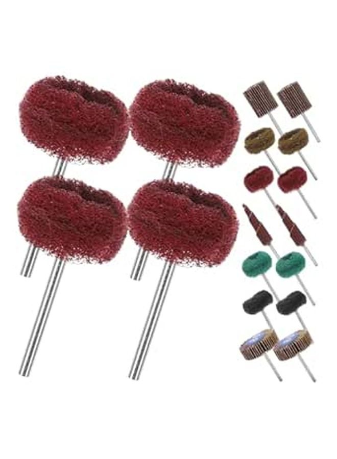 50Pcs Double Sided Scouring Pad Flap Wheel Sandpaper Grinding Heads for Drill Sander Polishing - Image 1