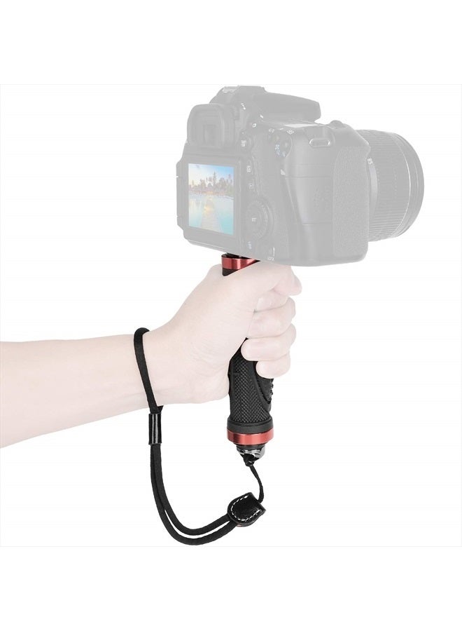 ChromLives Camera Handle Grip Support Mount with Camera Wrist Strap Handlegrip Camera Stabilizer with 1/4'' Male Screw for Digital Video Camera Camcorder Action Camera LED Video Light - Image 1