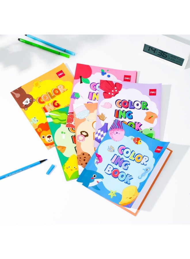 Deli EN044 Ocean Animals Coloring Book for Kids 鈥?Underwater Theme Drawing Pad with Cute Sea Creatures, Educational Art Activity for Toddlers & Preschoolers, Ages 3+. - Image 1