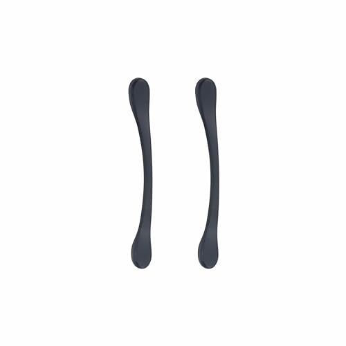 Atom 5.2 Inch Zinc Handle | Black Matt Finish | Wardrobe Bar, Drawer Knob, Cabinet Grip, Cupboard Pull | Pack of 2 | CH-548 - Image 1