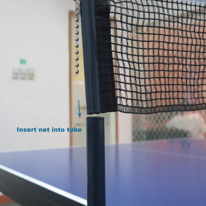 Comesee Professional Ping Pong Net Clip on Easy, Table Tennis Net and Post Set with Spring Activated Clamp, Thick Base Grip, Precision Tension Height Adjustment (Navy) - Image 5