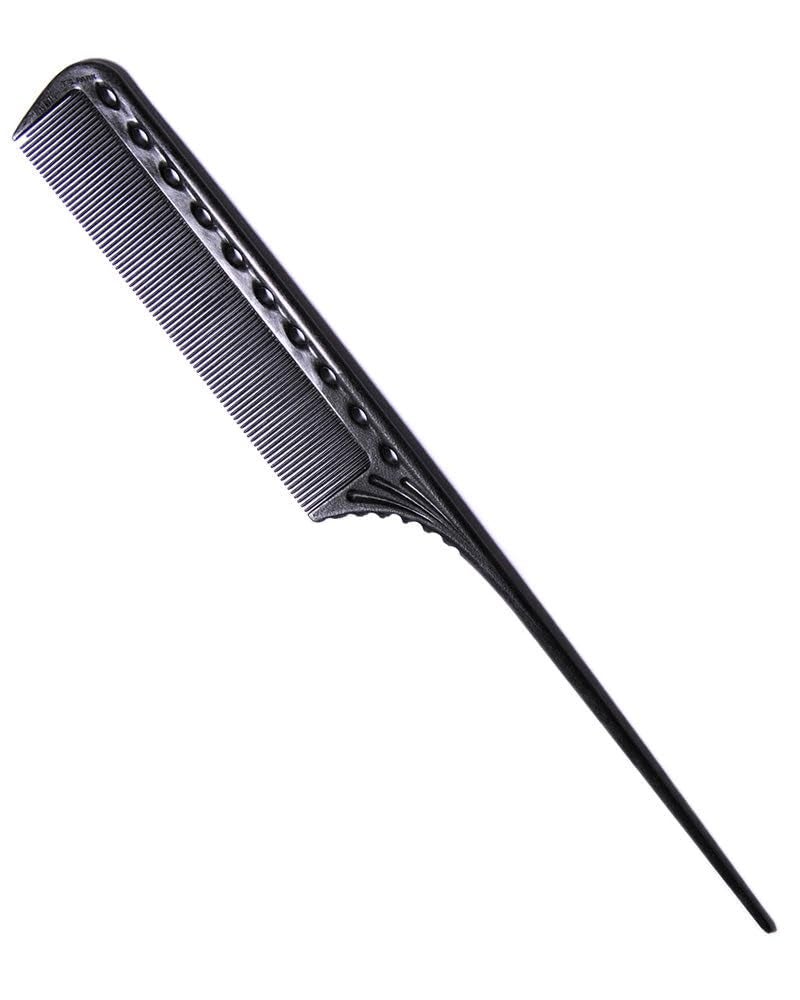 Y.S.Park YS Park 111 Super Tint Rat Tail Comb [Thick] - Carbon - Image 1