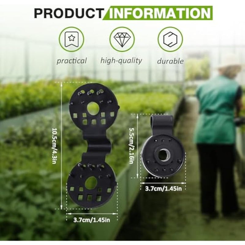 مقبض قفل قماش شديد التحمل، مشبك تثبيت بلاستيكي دائري من البلاستيك، مشبك تثبيت واقي من الشمس، مشبك تثبيت قماش تظليل الصوبة الزراعية، مشابك مظلة مقاومة للرياح (ابيض، 100 قطعة) - Image 2