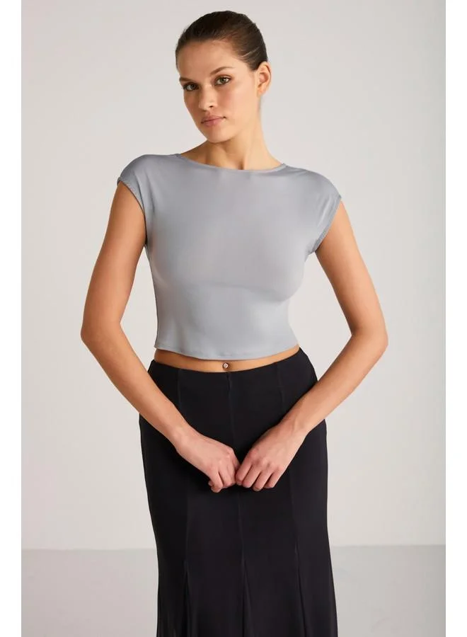 GRIMELANGE Yaretzi Women's 95% Polyester 5% Elastane Grey Bustier