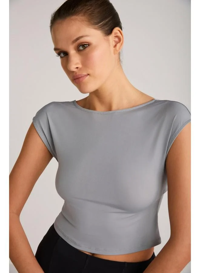 GRIMELANGE Yaretzi Women's 95% Polyester 5% Elastane Grey Bustier