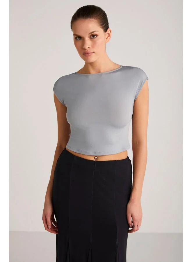 GRIMELANGE Yaretzi Women's 95% Polyester 5% Elastane Grey Bustier