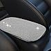 ZIMISI 11984 Bling Car Center Console Cover Crystal Diamond Arm Rest Cover for Car Soft Elbow Pillow Automotive Armrest Seat Box Cover Arm Rest Protective Cushion Pad for Women Men White - Image 2
