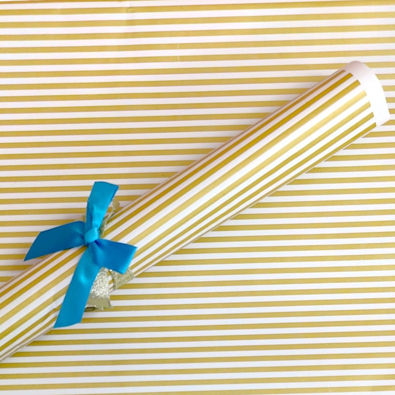 Tera13 ورق تغليف هدايا ذهبي TERA 13، ورق تغليف هدايا، ورق هدايا مبتسم، لفة ورق تغليف، غلاف هدايا، مواد تعبئة هدايا، ورق تغليف هدايا ذهبي (10 قطع) - Image 5