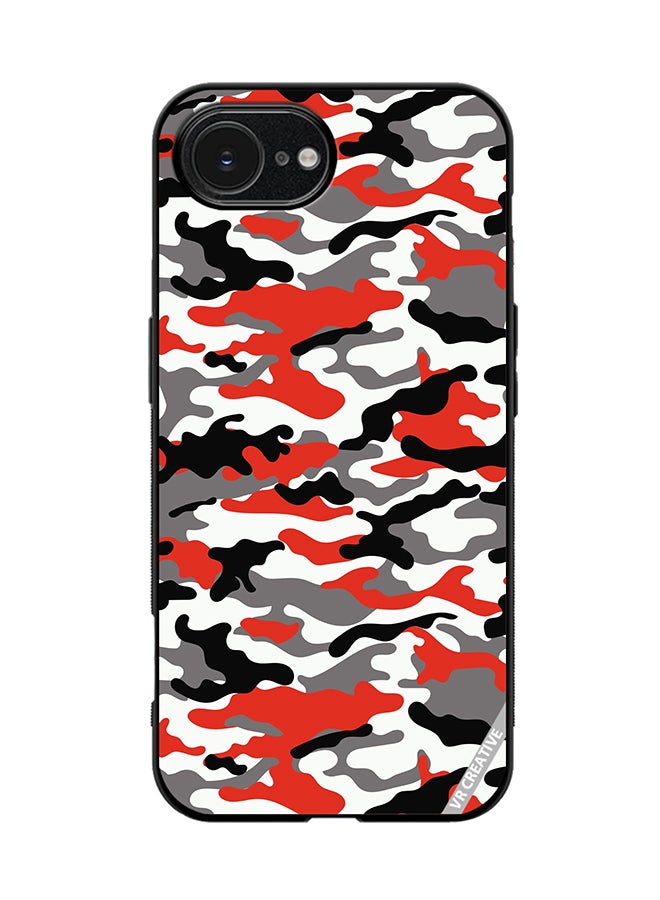 Protective Case Cover For Apple iPhone 16e Pink Camouflage Military Pattern Design Multicolour